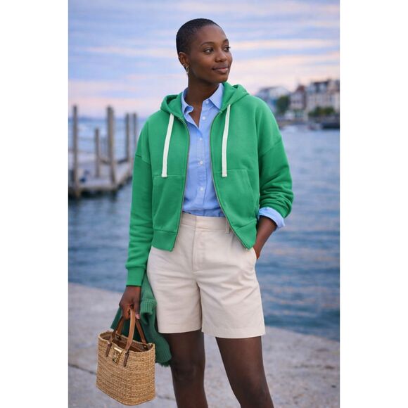 Everlane The Track Hoodie XS NWT Green Clean Girl Streetwear Preppy Spring - Picture 4 of 10